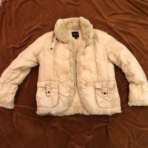 Max Mara Weekend down coat with fur trim